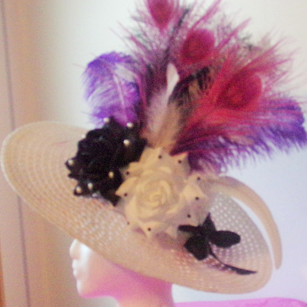 Women's white fantastic hat